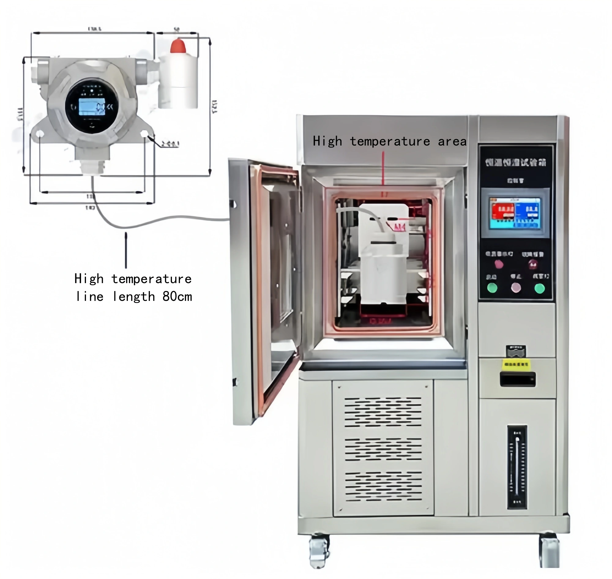 Fixed Gas Detector with Remote Sensor measures high temperature areas